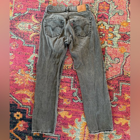 Levi's | Women’s grey Premium 501 button-fly straight leg jeans, size 24x30 - Picture 6 of 14